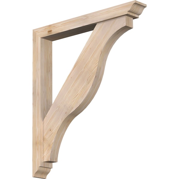 Ekena Millwork Funston Traditional Smooth Bracket w/ Offset Brace, Douglas Fir, 5 1/2"W x 42"D x 48"H BKT0604X42X48FST01SDF - main